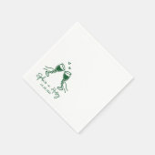 Hand getrokken Elegante Moderne Cocktail Bruiloft Servet (Hoek)