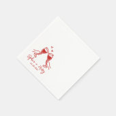 Hand getrokken Elegante Moderne Cocktail Bruiloft Servet (Hoek)