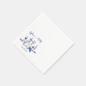 Hand getrokken Elegante Moderne Cocktail Trouwserv Servet (Hoek)