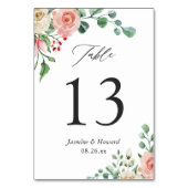 Hand getrokken Elegante Waterverf Roos Bloemenbrui Kaart (Achterkant)