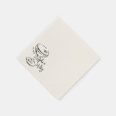 Hand getrokken Espresso Martini, Bar Cocktail brui Servet (Hoek)