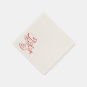 Hand getrokken Espresso Martini, Bar Cocktail brui Servet (Hoek)