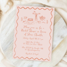 Hand getrokken eten en Drinken Doodles Bridal Brun