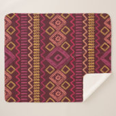 Hand getrokken etnische patroon: abstract naadloos sherpa deken (Voorkant (horizontaal))