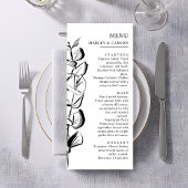 Hand getrokken Eucalyptus Spring Eenvoudige modern Menu