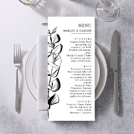 Hand getrokken Eucalyptus Spring Eenvoudige modern Menu