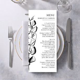 Hand getrokken Eucalyptus Spring Eenvoudige modern Menu