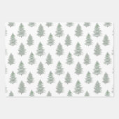 Hand getrokken Evergreen Tree Patroon Inpakpapier Vel (Voorkant 3)