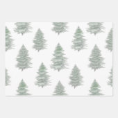Hand getrokken Evergreen Tree Patroon Inpakpapier Vel (Voorkant)