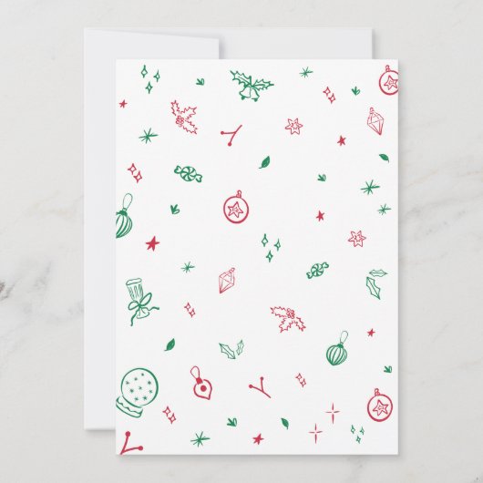 Hand getrokken favoriete dingen Gift Christmas Par Kaart (Achterkant)