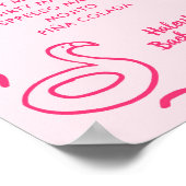 Hand getrokken Final Flamingle Bachelorette Drinke Poster (Hoek)