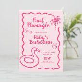 Hand getrokken Final Flamingle Bachelorette Kaart (Staand voorkant)