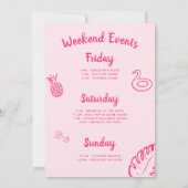 Hand getrokken Final Flamingle Bachelorette Kaart (Achterkant)