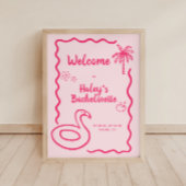 Hand getrokken Final Flamingle Bachelorette Welkom Poster