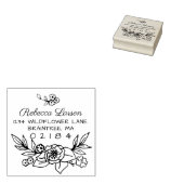 Hand getrokken Floral Arrangement retouradres Rubberstempel (Gestempeld)