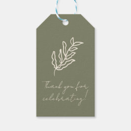 Hand getrokken Floral Botanical Scribble Vrijgezel Cadeaulabel