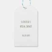 Hand getrokken Floral Botanical Scribble Vrijgezel Cadeaulabel (Achterkant)