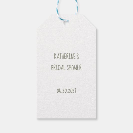 Hand getrokken Floral Botanical Scribble Vrijgezel Cadeaulabel (Achterkant)