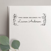 Hand getrokken Floral Dit boek behoort tot Bookpla Zelfinktende Stempel