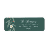 Hand getrokken Floral Garland Retour Adres Labels (Voorkant)