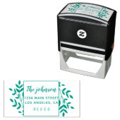 Hand getrokken Floral krans familienaam Zelfinktende Stempel (In situ)