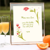Hand getrokken Floral Mom-osa Bar Poster