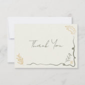 Hand getrokken Floral Scribble Lijst Vrijgezellenf Bedankkaart (Voorkant)