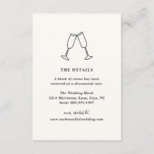 Hand getrokken fluiten Doodle moderne bruiloft Informatiekaartje (Voorkant)