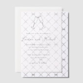 Hand getrokken fluiten Doodle moderne bruiloft Vellum Uitnodigingen (Offset (Uitnodiging))