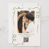 Hand getrokken foto QR-code eigenzinnige grillige  Kaart (Achterkant)