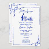 Hand getrokken Franse bruids brunch dat is nog mee Kaart (Voorkant / Achterkant)