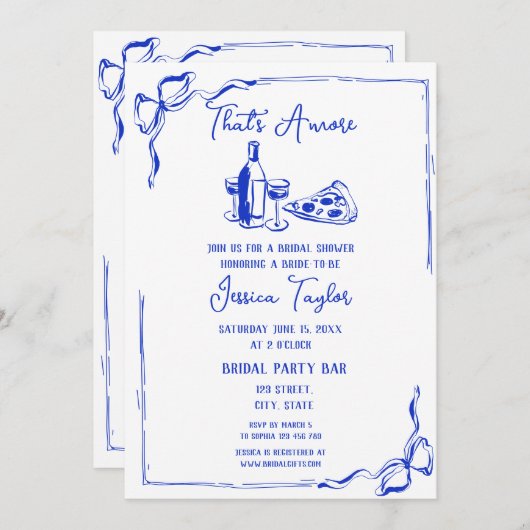 Hand getrokken Franse bruids brunch dat is nog mee Kaart (Voorkant / Achterkant)