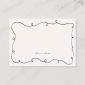 Hand getrokken Fun Bow Scribble Squiggle RSVP Brui Informatiekaartje (Achterkant)