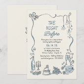 Hand getrokken funky grillige repetitie diner kaart (Voorkant / Achterkant)