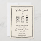 Hand getrokken funky handschrift bruids brunch kaart (Voorkant)