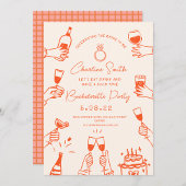 Hand getrokken funky handschrift bruids brunch kaart