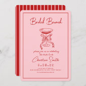 Hand getrokken funky handschrift bruids brunch kaart