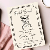 Hand getrokken funky handschrift bruids brunch kaart