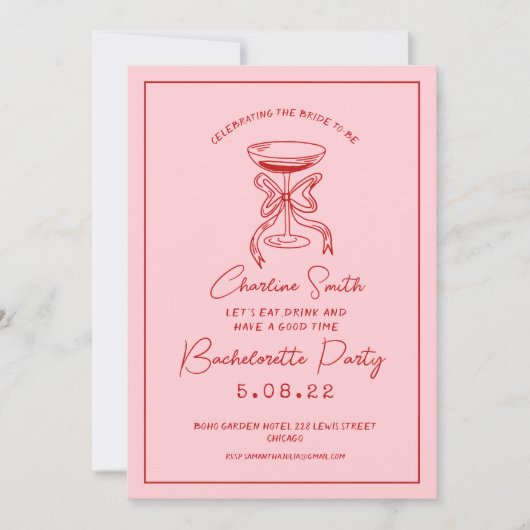 Hand getrokken funky handschrift bruids brunch kaart (Voorkant)