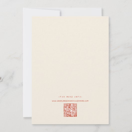 Hand getrokken Funky Handschrift Save the date (Achterkant)