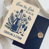 Hand getrokken Funky Handschrift Save the date