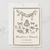 Hand getrokken Funky Handschrift Save the date (Voorkant)