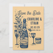 Hand getrokken Funky Handschrift Save the date (Voorkant)