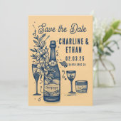 Hand getrokken Funky Handschrift Save the date (Staand voorkant)