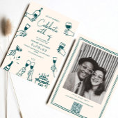 Hand getrokken Funky Hedendaagse Bruiloft Kaart