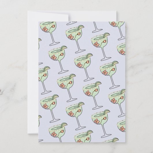 Hand getrokken Funky Mexicaanse Fiesta Kaart (Achterkant)