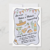 Hand getrokken Funky Mexicaanse Fiesta Kaart (Voorkant)