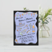 Hand getrokken Funky Mexicaanse Fiesta Party Kaart (Staand voorkant)