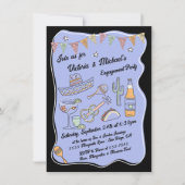 Hand getrokken Funky Mexicaanse Fiesta Party Kaart (Voorkant)