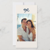 Hand getrokken Funky Nautical Monogram Huwelijk Save The Date (Achterkant)